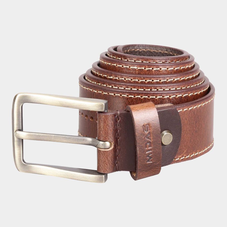 Men's Polyurethane Casual Belt, Size 36, Smooth/Plain, , large image number null