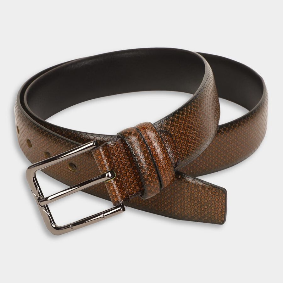 Men's Brown Polyurethane Casual Belt, , large image number null