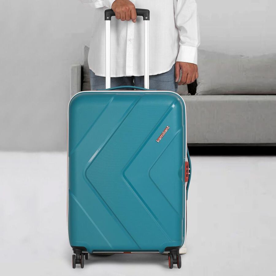 4-Wheel Blue Hard Case Trolley, , large image number null