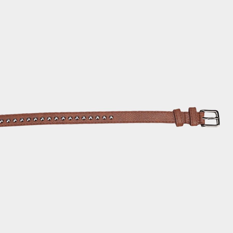 Women's Brown Polyurethane Belt, , large image number null