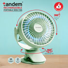 Rechargeable Portable Mini fan, 110mm sweep, 3 speed settings, , small