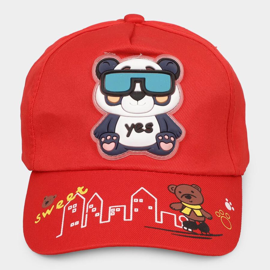 Kid's Red Fabric Cap, , large image number null