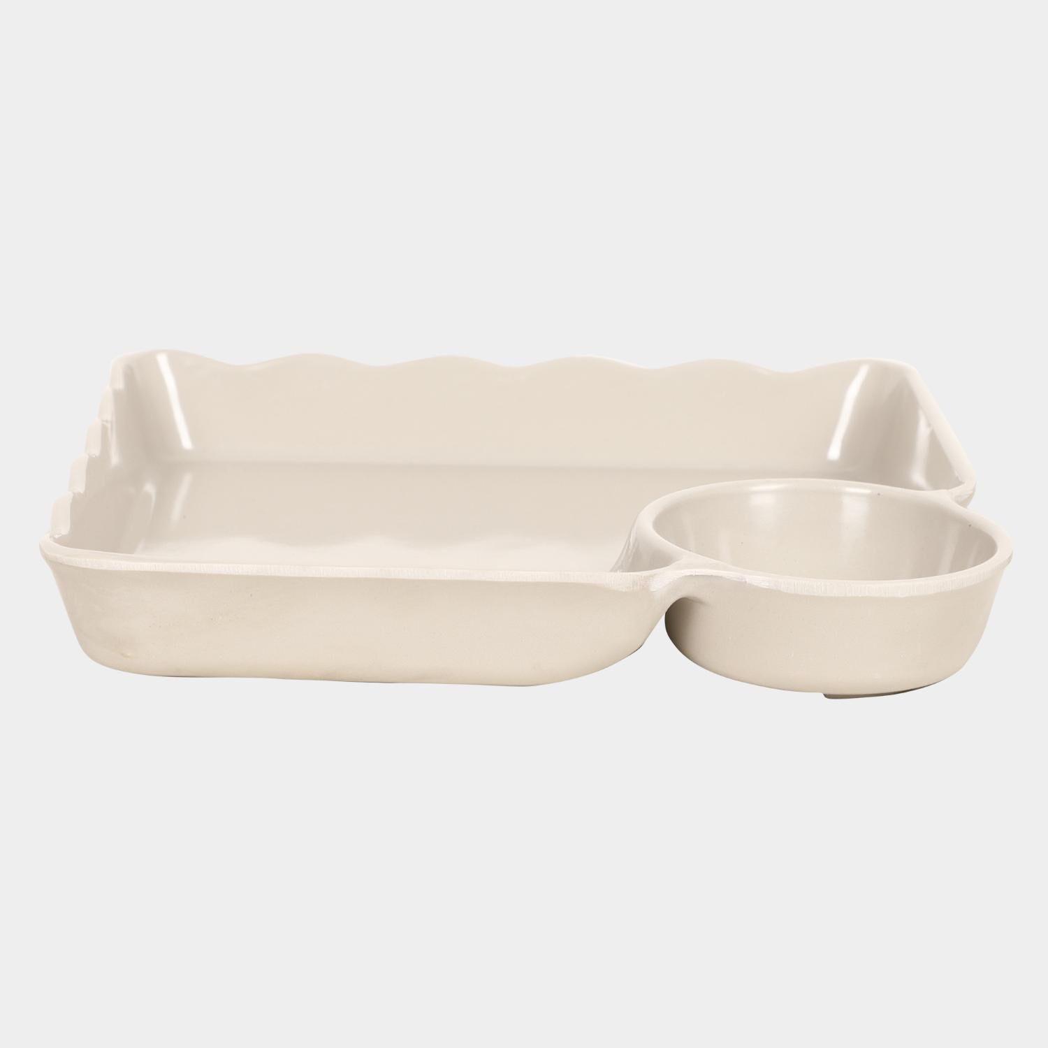 Home Finery                         Melamine Snack Plate, Bowl Partition