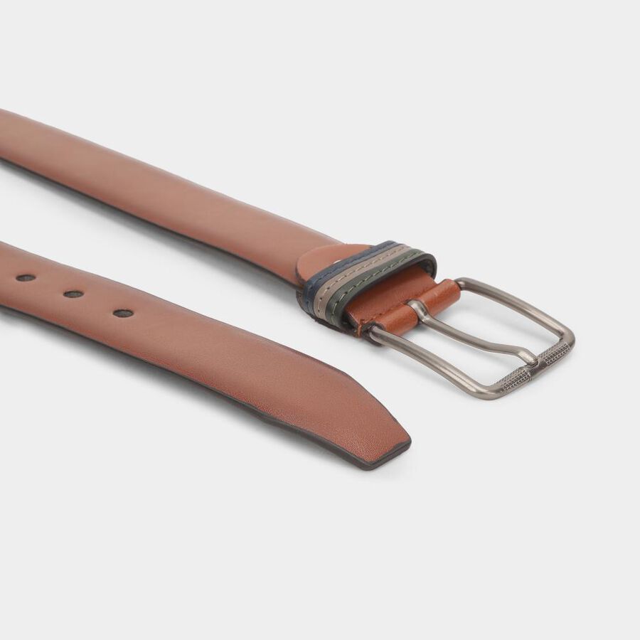 Men's Brown Pu Casual Belt , , large