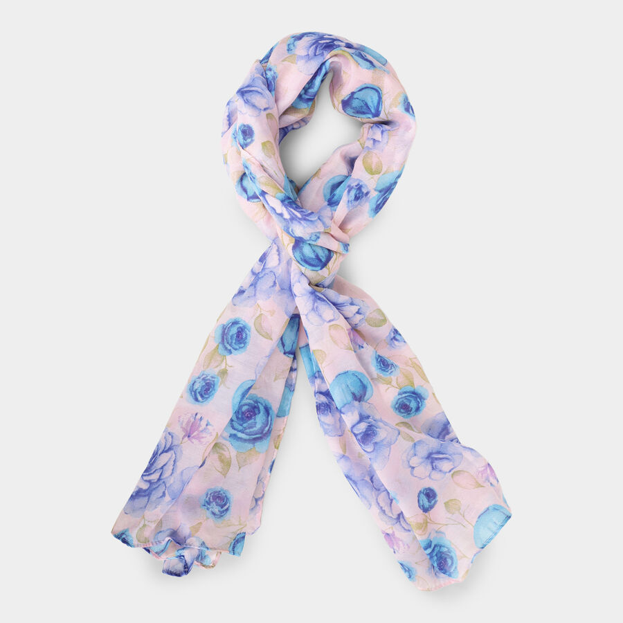 Women's Light Pink Polyester Scraf, , large image number null