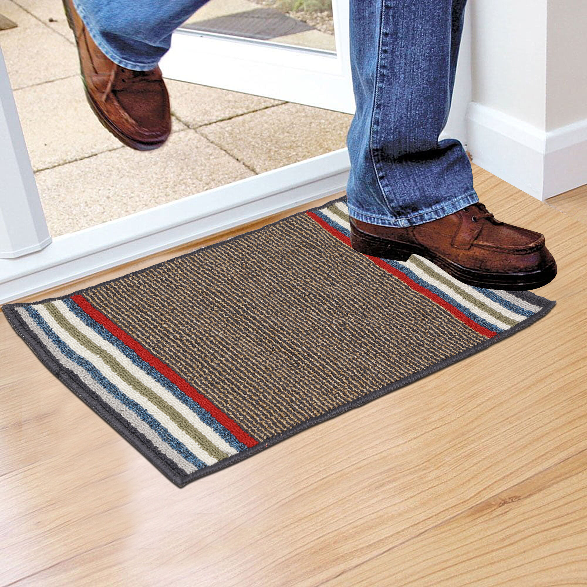 Home Beautiful                         Anti-Skid Grey Polypropylene Door Mat