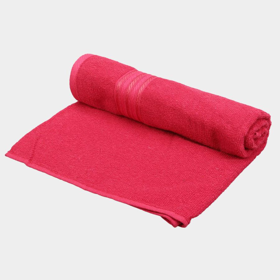 350 GSM Pink Cotton Bath Towel, , large