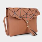 Women's Tan Polyurethane Sling Bag, , small image number null