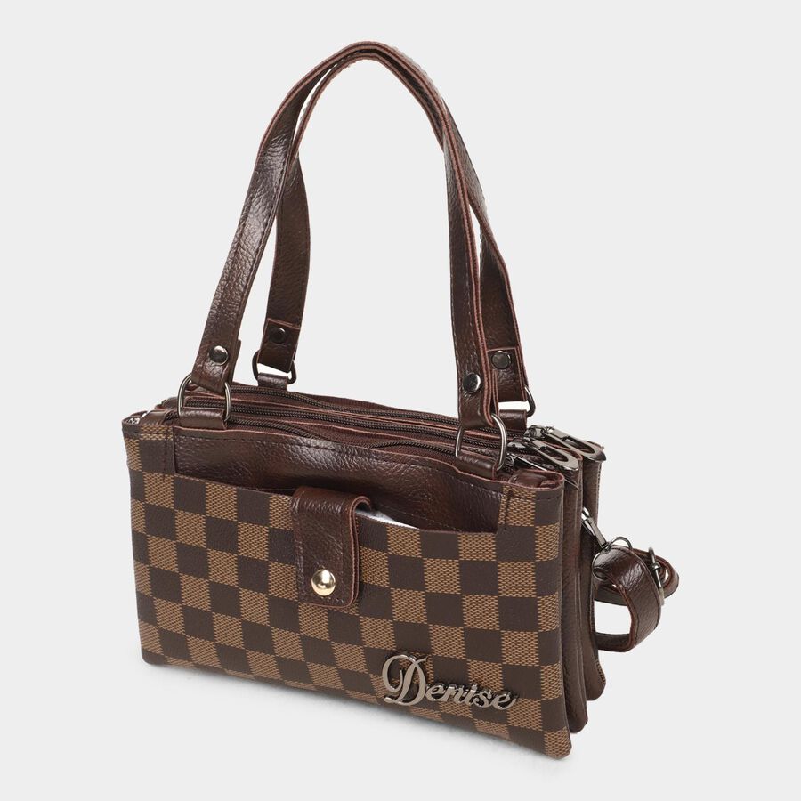 Women's Brown Polyurethane Sling Bag, , large image number null