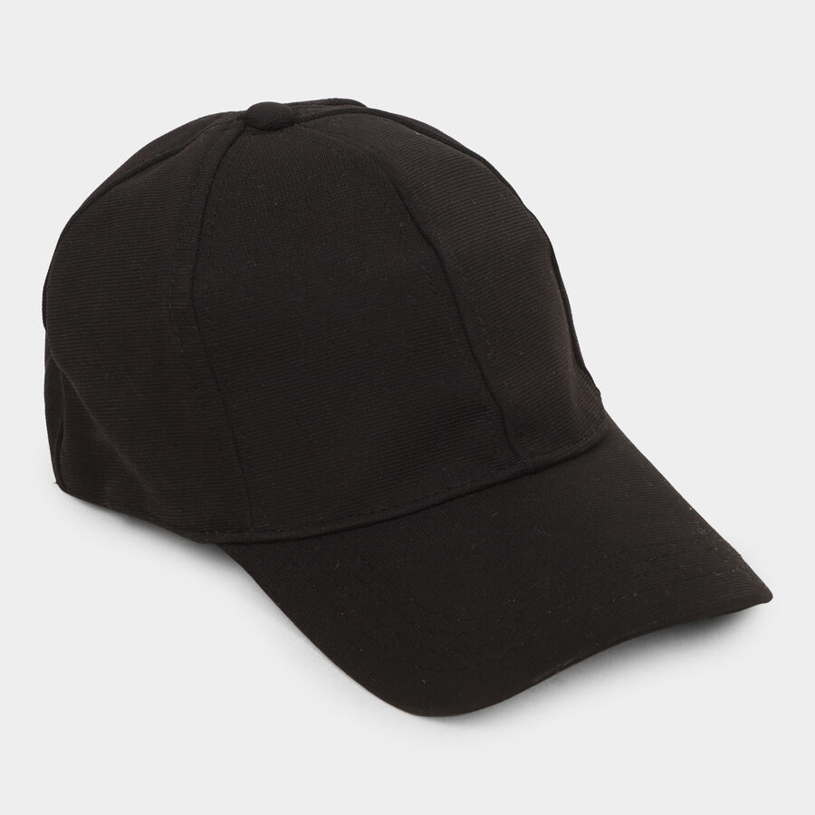 Black Men's Cotton Cap, , large image number null
