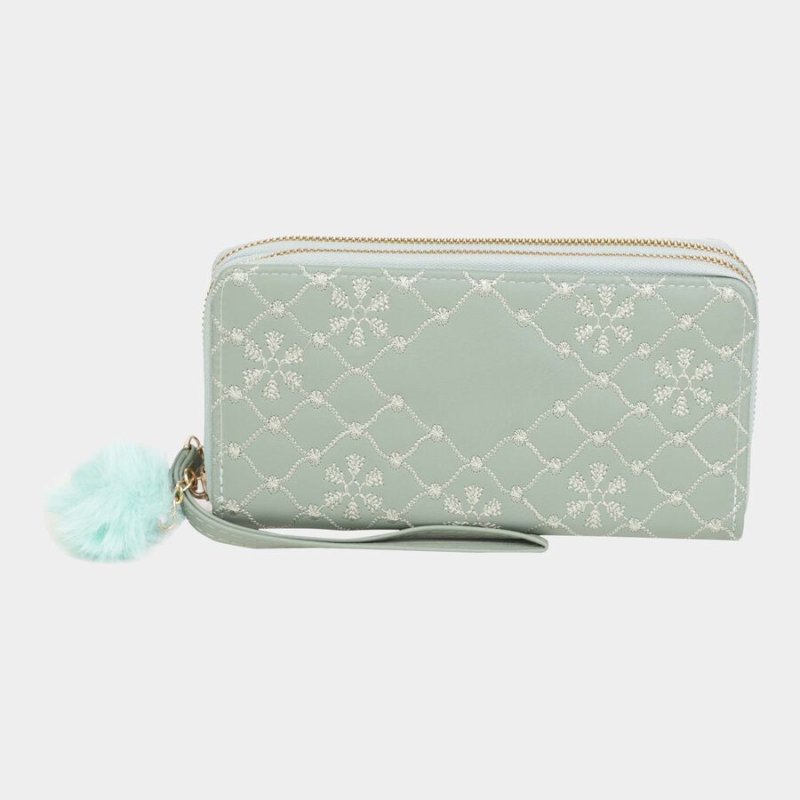 Women's Polyurethane Zipper Clutch Bag, , large image number null