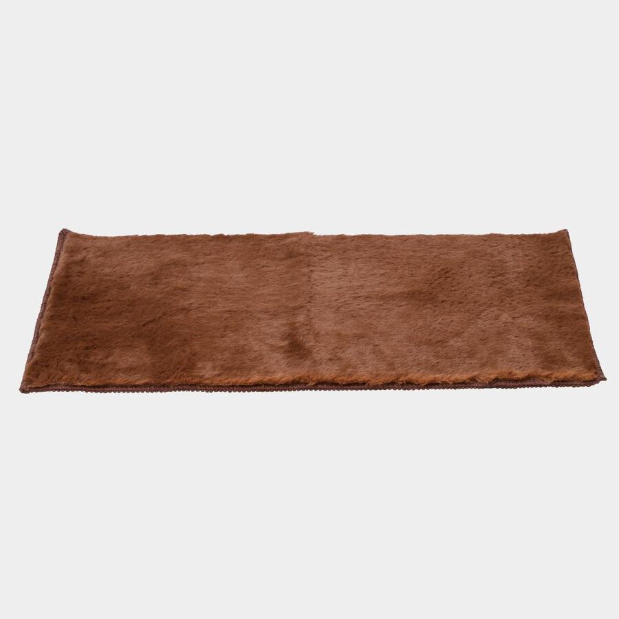 Anti-Skid Brown Polyester Bath Mat, , large
