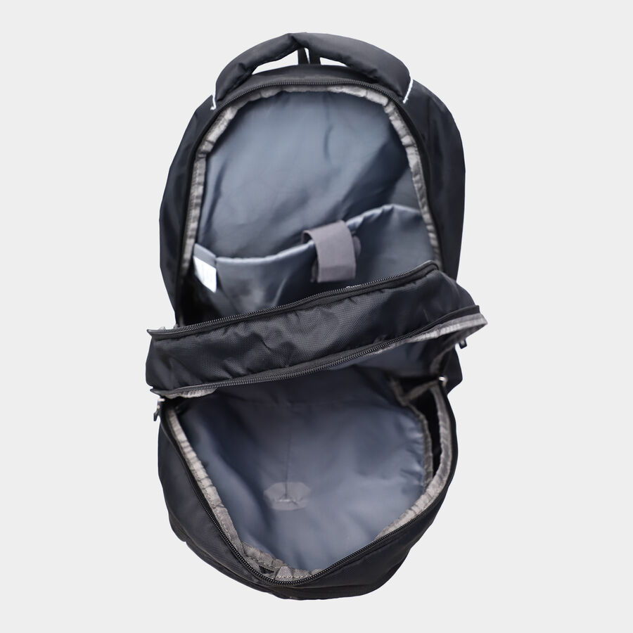 Black Backpack With Laptop Sleeve, 35 L (Approx), , large image number null