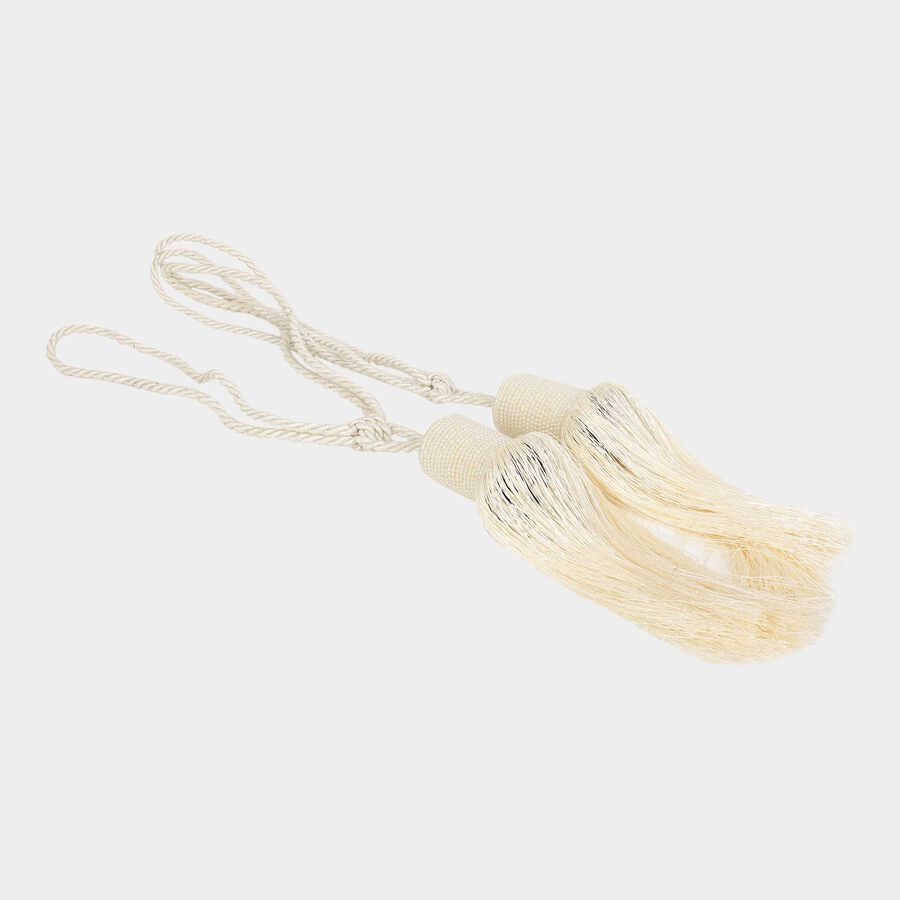Cream Microfiber Tieback Rope, , large image number null