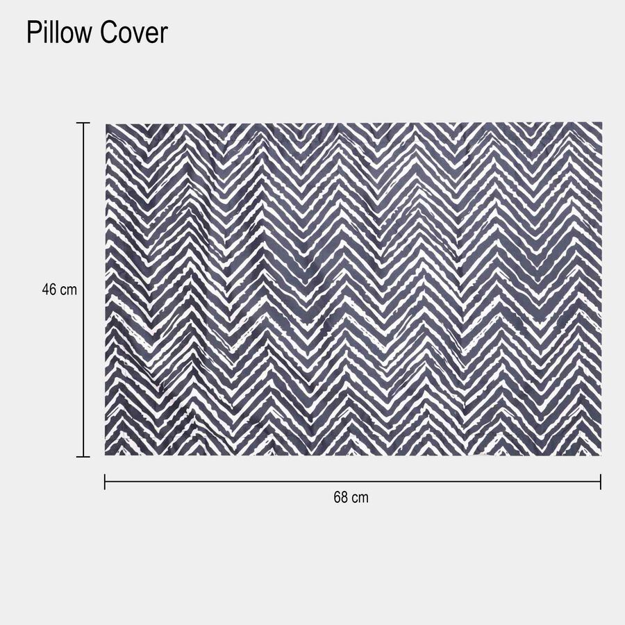 135 GSM Dark Grey Microfiber Double Bedsheet With Pillow Cover, , large image number null
