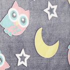 Grey Owl and Moon Printed Single Blanket, , small