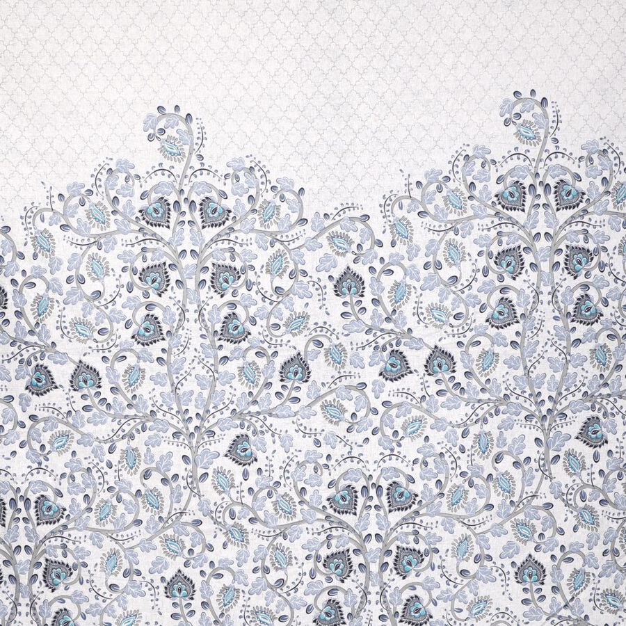 Blue Cotton Double Bedsheet With Pillow Cover, , large image number null