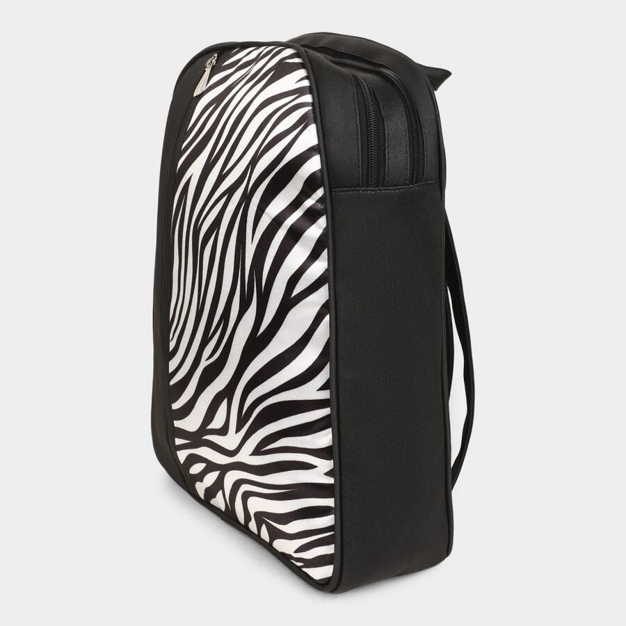 Women's Black Polyurethane Backpack, , large image number null