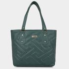 Women's Dark Green Polyurethane Tote Bag, , small image number null