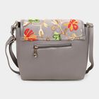 Women's Grey Polyurethane Sling Bag, , small image number null