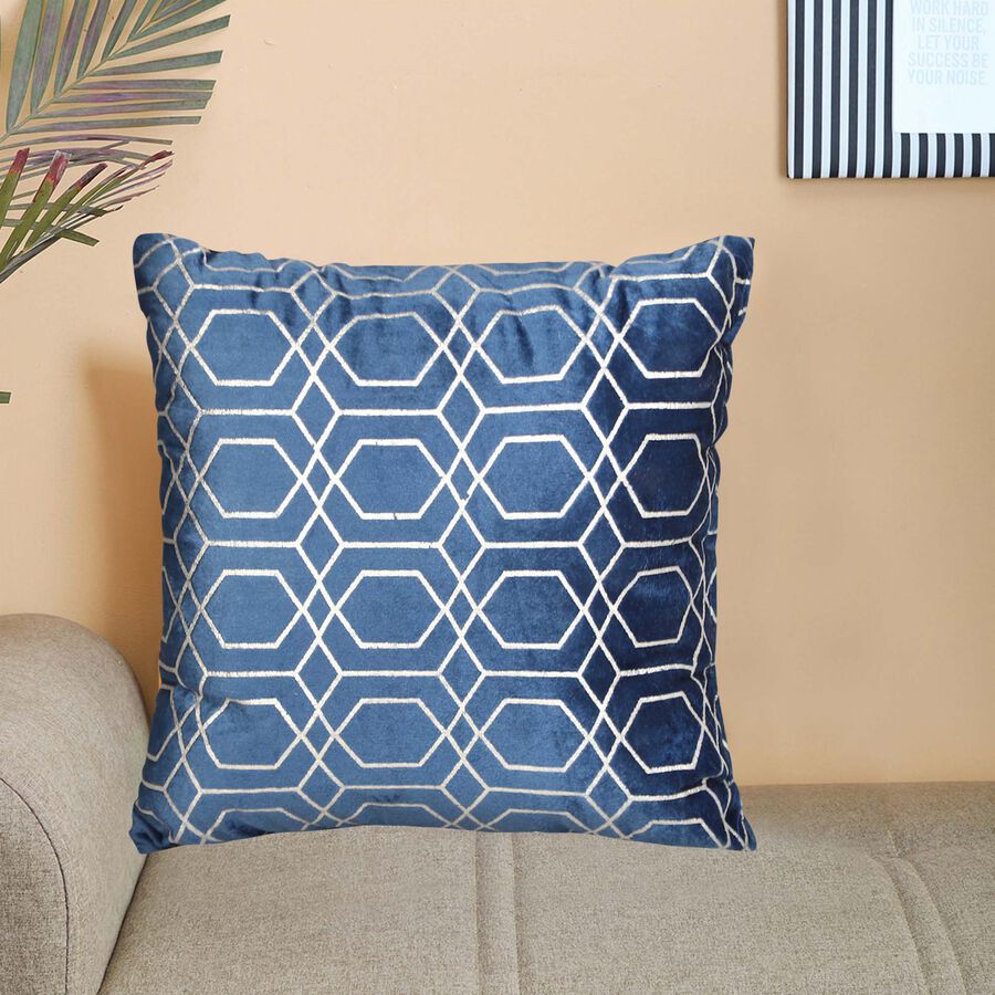 Blue Microfiber Cushion, , large image number null