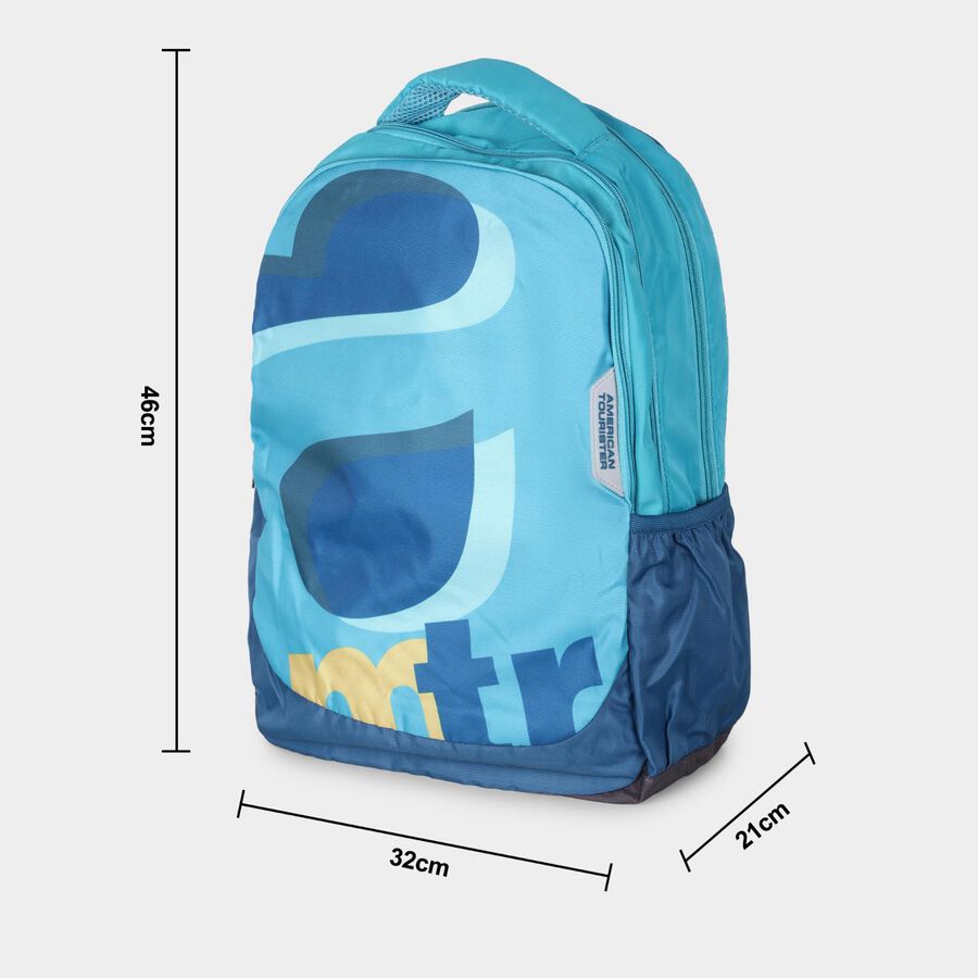 Light Blue Polyester Backpack, , large image number null