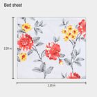 110 GSM Grey Microfiber Double Bedsheet With Pillow Cover, , small image number null