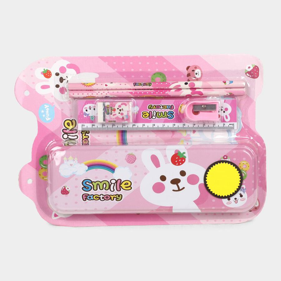 Plastic Stationery Set-6 Pcs, , large image number null