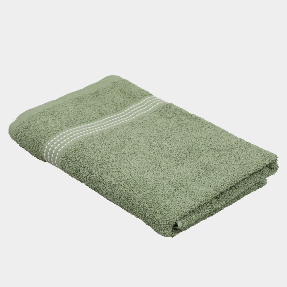 Home Beautiful                         350 GSM Green Cotton Bath Towel