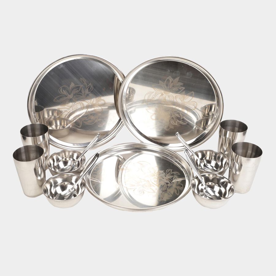 16 Pcs. Steel Dinner Set, , large image number null
