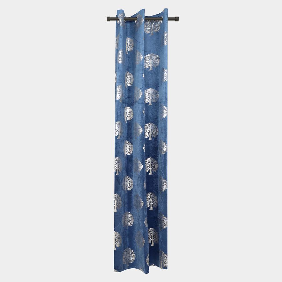 7ft. Blue Velvet Door Curtain, , large image number null
