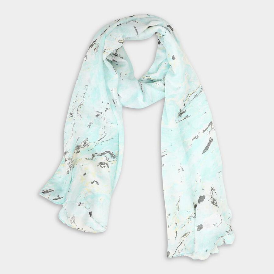 Women's off White Viscose Scarf, , large image number null
