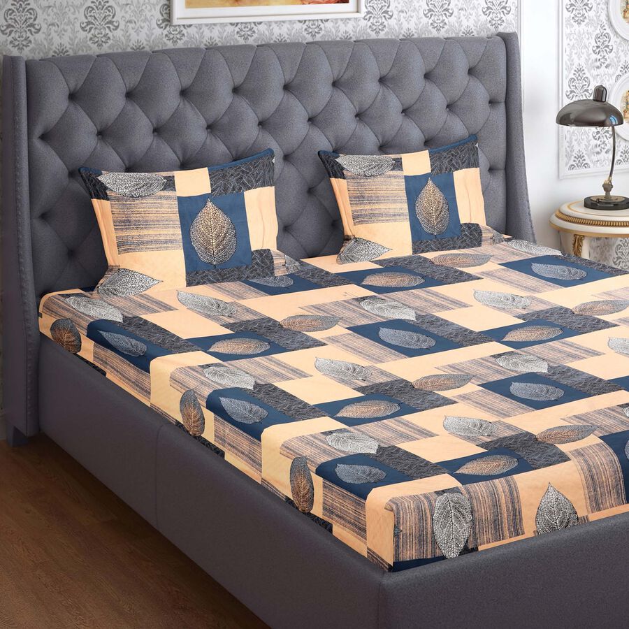 120 GSM Multicolour Microfiber Double Bedsheet, , large image number null