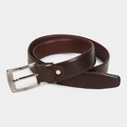 Men's Brown Polyurethane Formal Belt, , small image number null