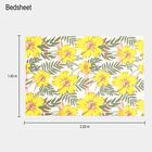 Yellow Cotton Blend Single Bedsheet, , small image number null