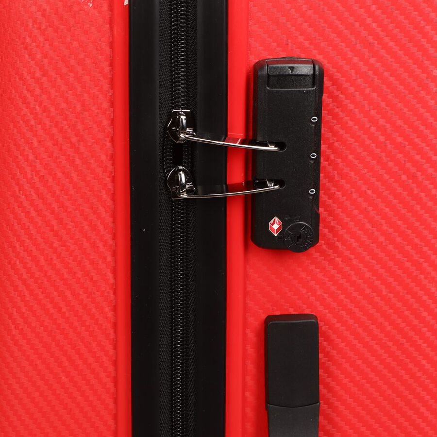 8-Wheel Red Polypropylene Hard Case Trolley, Medium, , large image number null
