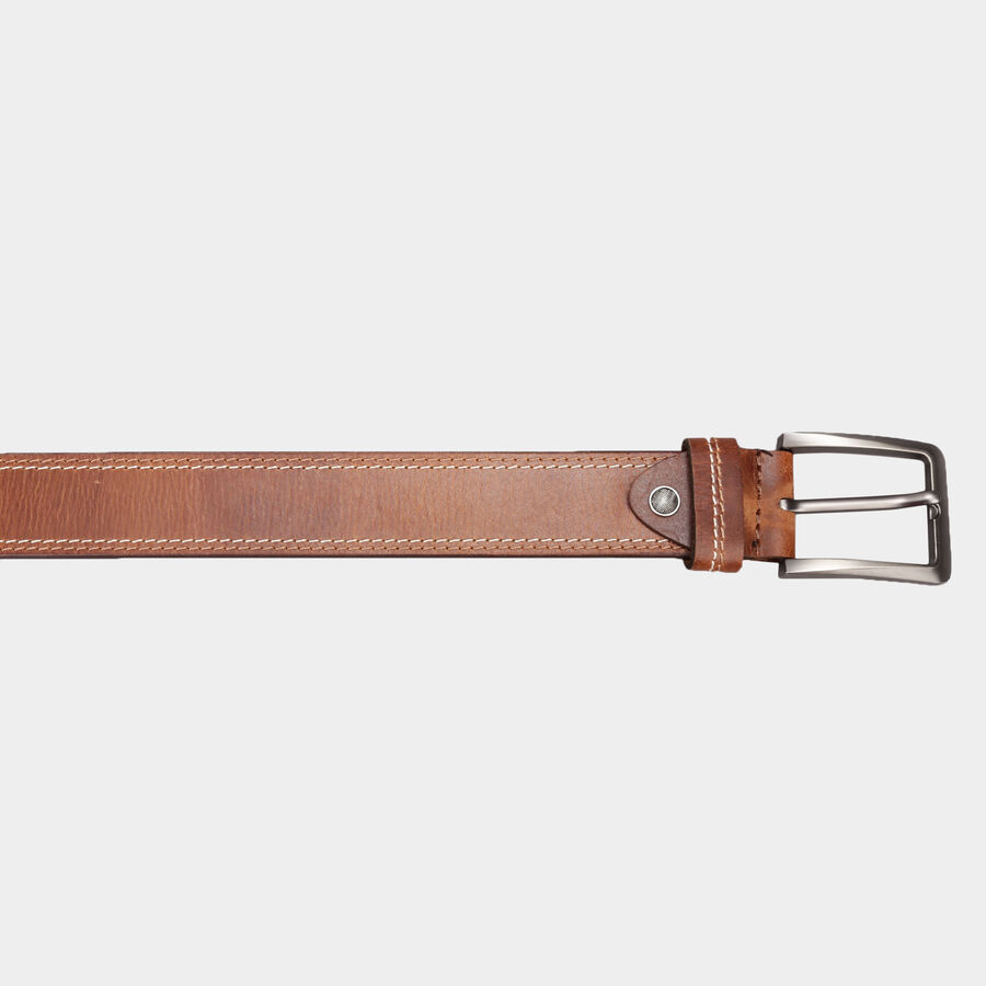 Men's Leather Casual Belt, Size 40, Textured, , large image number null