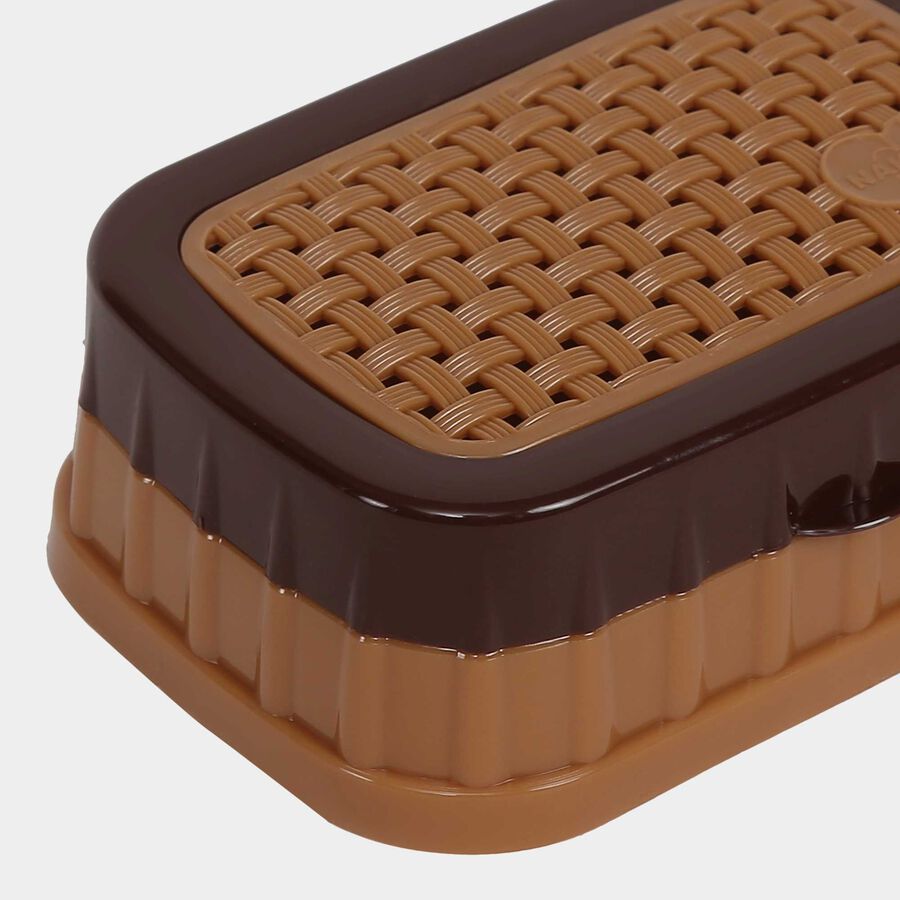 Plastic Soap Dish With Lid - Color/Design May Vary, , large image number null