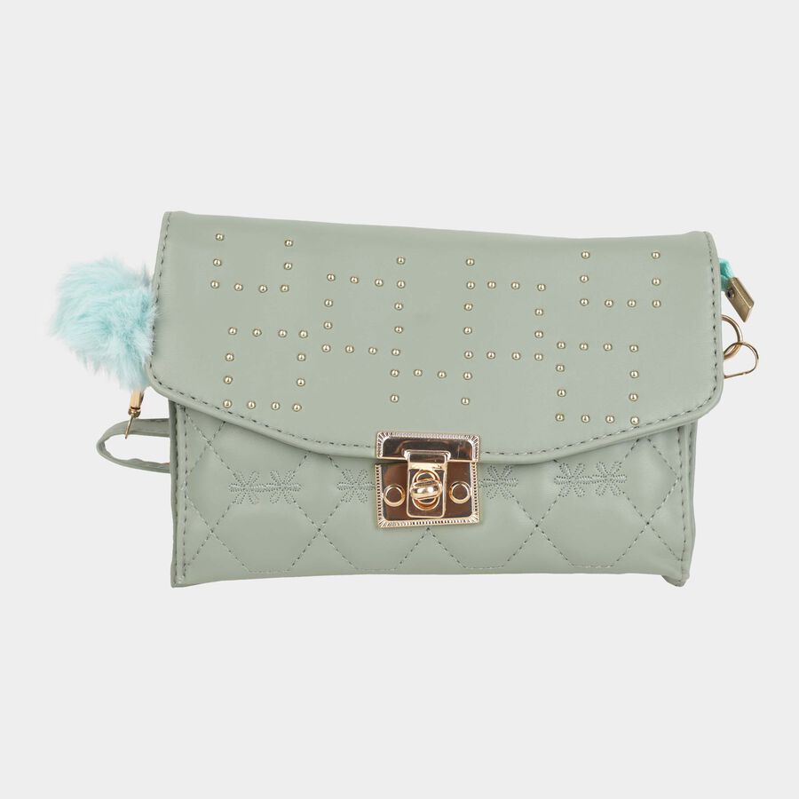 Women's Polyurethane Zipper Sling Bag, , large image number null