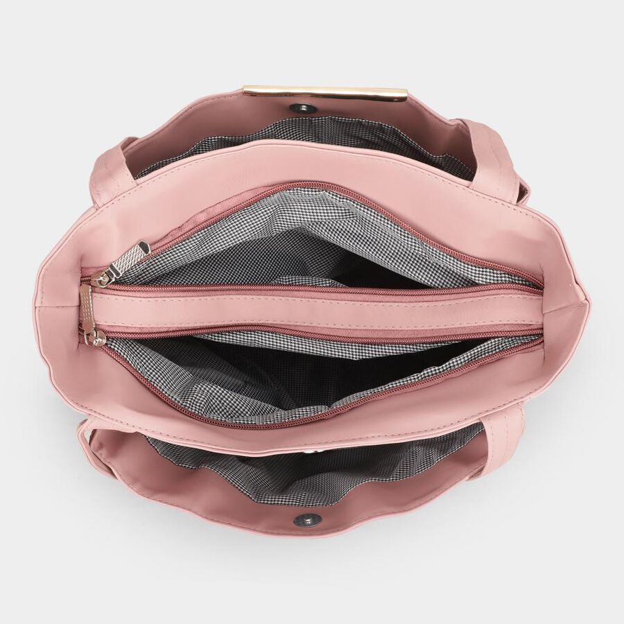 Women's Pink Pu Bag, , large image number null