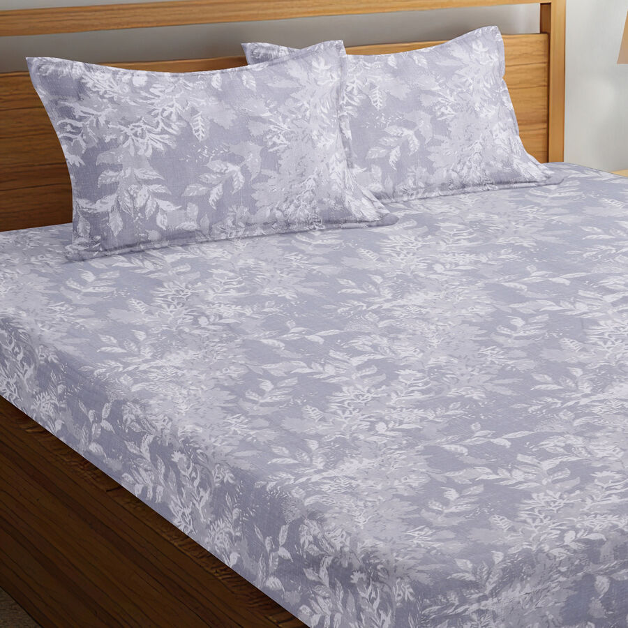 120 GSM Blue Polyester Double Bedsheet, , large image number null