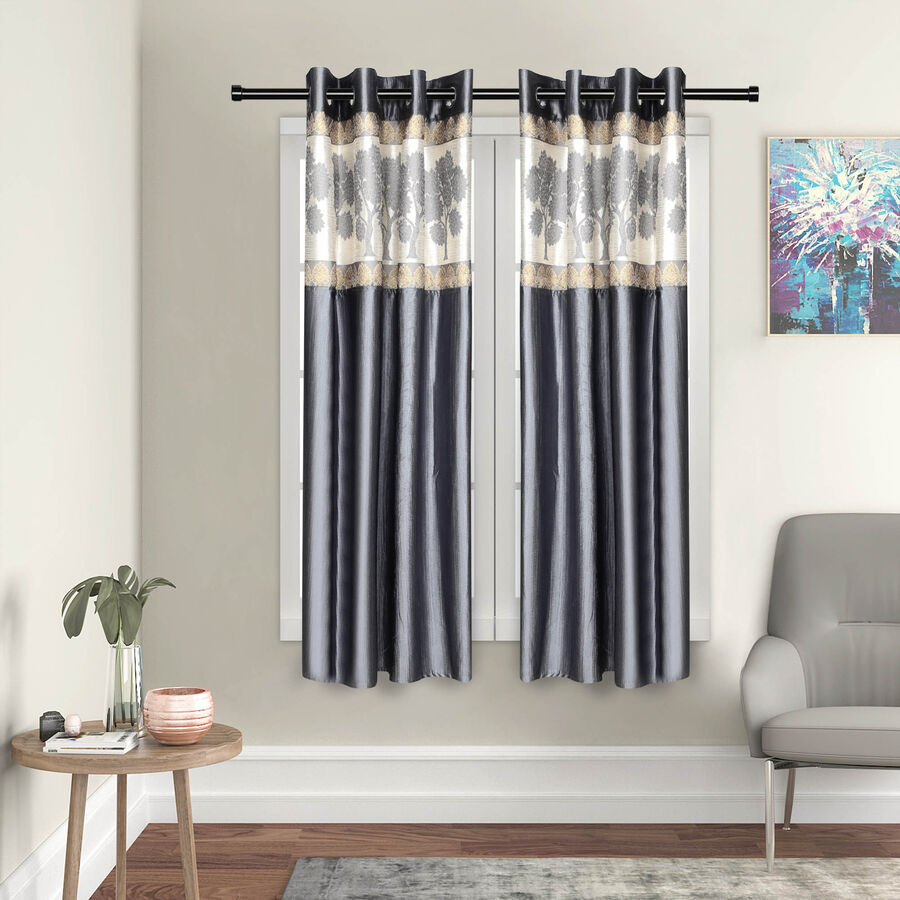 5ft. Grey Window Curtain, , large image number null
