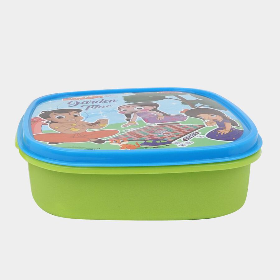 Plastic Lunch Box - 1 Big Container; 1 Small Container; 1 Spoon; 1 Bottle, , large image number null