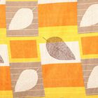 Orange and Yellow Floral Printed Single Bedsheet, , small