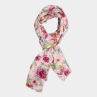 Women's Pink Viscose Scarf, , small image number null