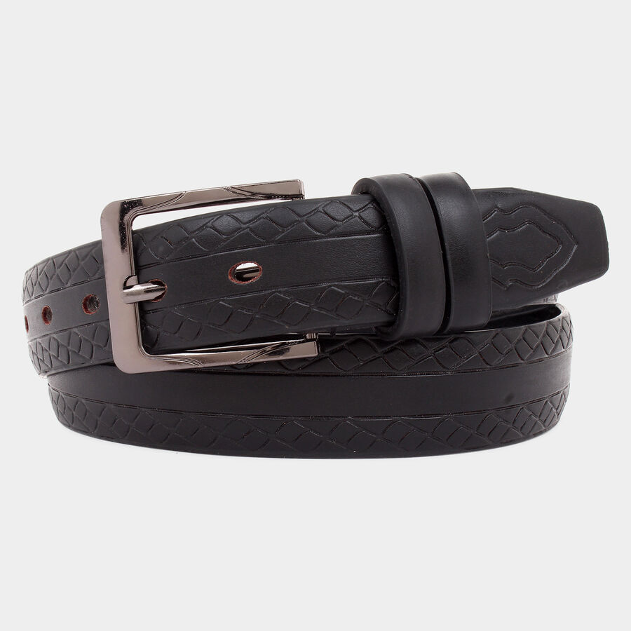 Men Formal Black Belt (32 in.), , large image number null