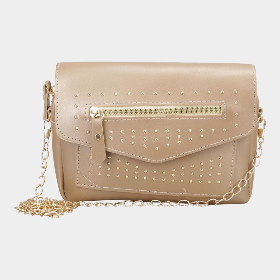 Women's Polyurethane Envelope/Zipper Sling Bag, , large image number null