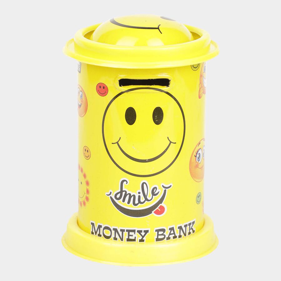 Metal Money Bank, Yellow, 18 cm X 5 cm, , large image number null