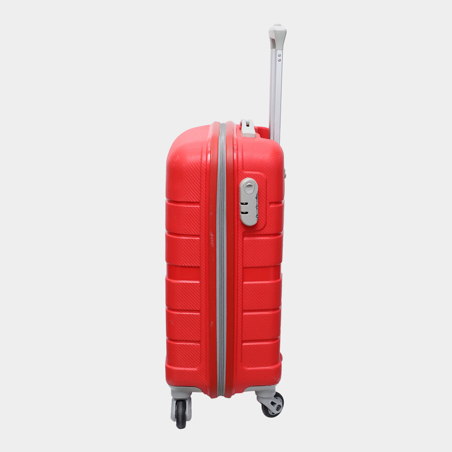 4-Wheel Red Polypropylene Hard Case Trolley, Small, , large image number null