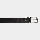 Men's Black Leather Casual Belt, , small image number null